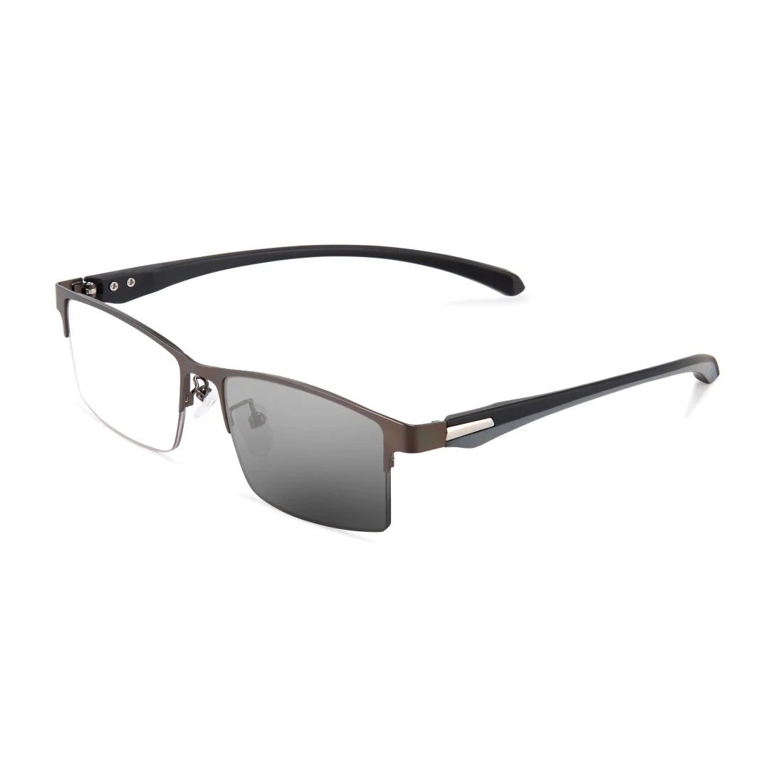 TITANIUM MULTI-FOCUS READING GLASSES PHOTOCHROMIC PROGRESSIVE DOUBLE LIGHT ANTI-BLUE LIGHT
