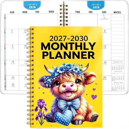 LIMITED-TIME 50% OFF!  2026–2030 Monthly Planner — Cute Highland Cow 5-Year Calendar, Large Monthly Blocks for Long-Term Planning
